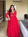 Nsr 874 Heavy Faux Georgette With Embroidery Work Readymade Suits